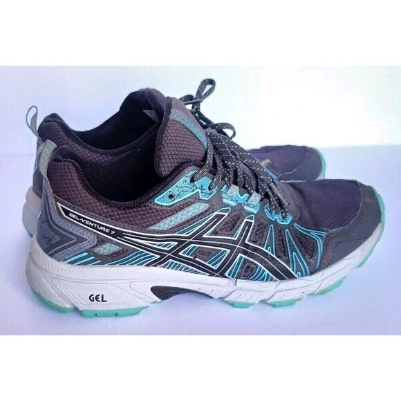 ASICS GEL-Venture Shoes Size 7.5 Gray Blue Athletic Running Sneakers Women's - Picture 3 of 6